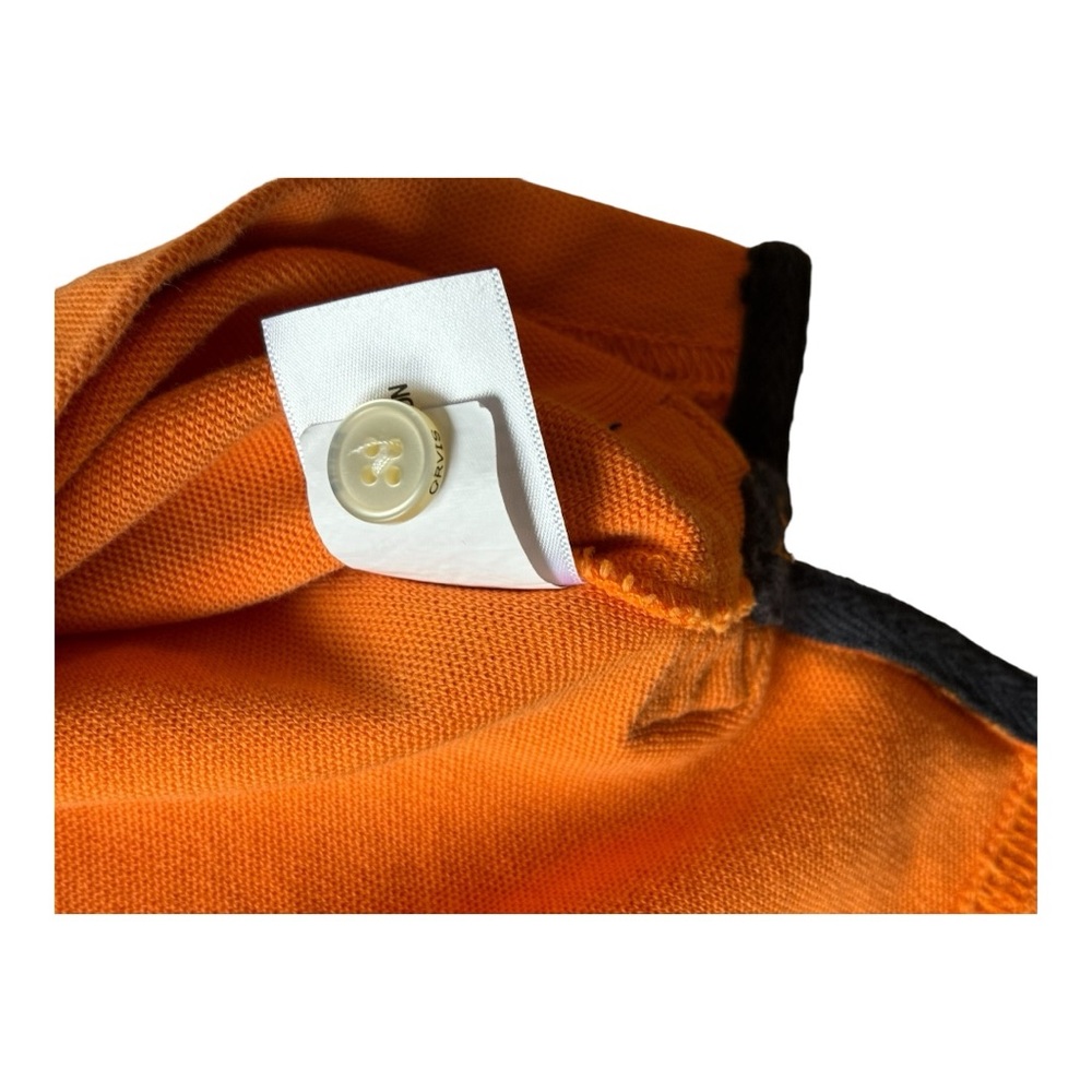 Orvis Fly Fishing Heavyweight Polo Men's Shirt Orange | Size Large - Picture 6 of 8